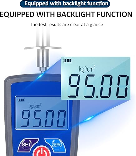 Weytoll Digital Fruit Hardness Tester Meter Mini Fruit Penetrometer Durometer with Range 0.2 to 15 Kgf/cm² (x10^5 Pa) Load Division Value 0. 01Kgf/cm² Pressure Head Diameter Φ11.1mm for Fruits - Poueer