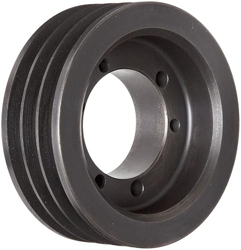 Martin 3 3V 412 SH Hi-Cap QD Sheave, 3V Belt Section, 3 Grooves, SH Bushing required, Class 30 Gray Cast Iron, 4.12' OD, 6022 max rpm, 4.07' Pitch Diameter - Poueer