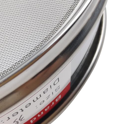 LABALPHA 300 Mesh Lab Sieves, #300 Mesh Test Sieve, 8'' Diameter, 304 Stainless Steel Wire Cloth (0.054mm) - Poueer