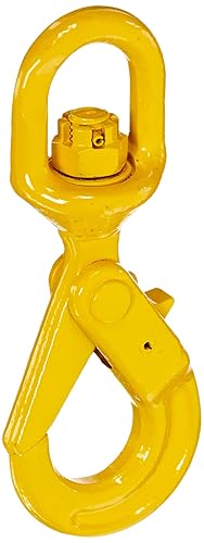 Indusco 47400814 1/4' G80 Steel Swivel Self-Locking Hook, 2,100 lbs WLL, Painted - Poueer