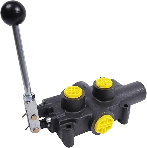 ZTUOAUMA 4-Way 3-Position 25GPM 2750PSI Directional Hydraulic Control Valve LS-3000-1 Compatible with Various Hydraulic Log Splitters with Auto Return Detent Lever Handle (1/2'' NPTF Work) - Poueer