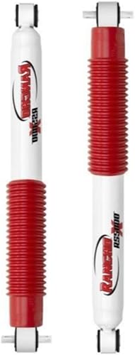 RS5000X Series Set of Front & Rear Shocks fits 1997 2006 Wrangler TJ with 2.5' Lift - Accommodates Larger Wheels - Includes TrendsAuto Decal - Poueer