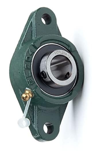 UCFL206-19 Premium 2 Bolt Flange Bearing 1 3/16' Bore Self-Alignment Farm Machinery Conveyor Manufacturing Equipment - Poueer