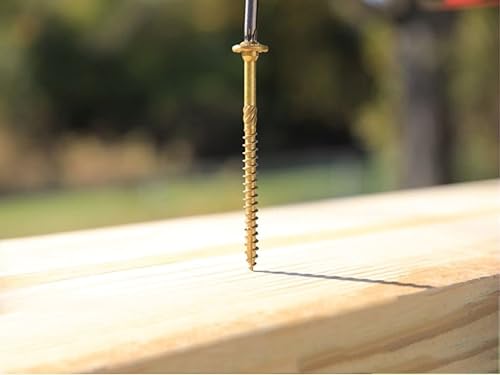 GRK 772691122872 3/8' x 8' 12287 RSS Rugged Structural Screws 50 Count, Gold - Poueer