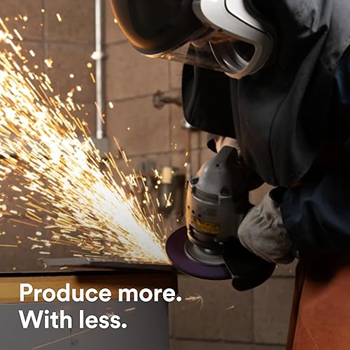 3M Silver Cut-Off Wheel, 87458, T1, 3 in x .035 in x 3/8 in, Pack of 25, Precision Shaped Grain, Pipe Cutting, Stainless and Mild Steel, Metal Fabrication, Metalworking - Poueer