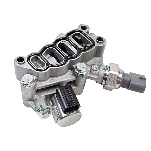 15810-RKB-J01 Engine Variable Valve Timing (VVT) Solenoid, VTEC Solenoid Spool Valve, Transmission Clutch Dual Linear Shift Solenoid | Fit for Honda Accord Odyssey Pilot V6 3.0L 3.5L | OE# 918-078 - Poueer