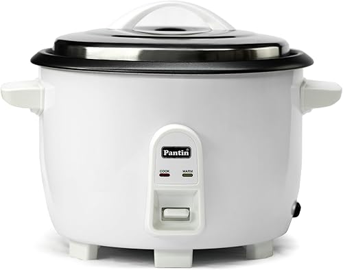 Pantin Commercial Electric Rice Cooker – 25 Cups Raw / 50 Cups Cooked Capacity w/Measuring Cup & Scoop – High-Efficiency Large Rice Cooker Commercial Rice Cooker for Restaurants, Hotels and Catering - Poueer
