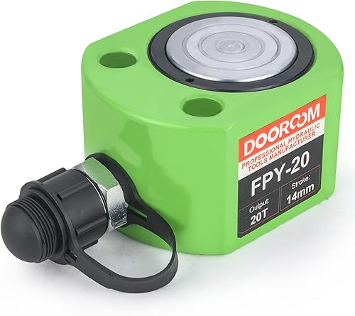 20T Low Profile Hydraulic Jack Power Kit, 0.51' Stroke Acting Lifting Cylinders Industrial Portable Mini Porta Power Ram Jack Multi-Acting Lifting Cylinders - Poueer