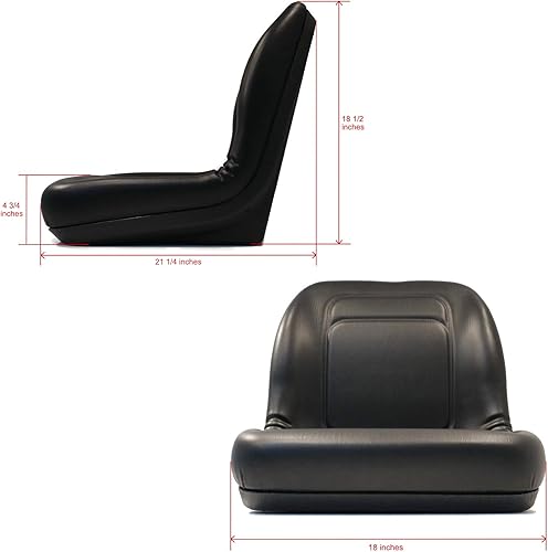| Black High Back Seat for Gravely PM310, PM34M, PM34Z, PM44M, PM44Z, PM460, PM48Z - Poueer
