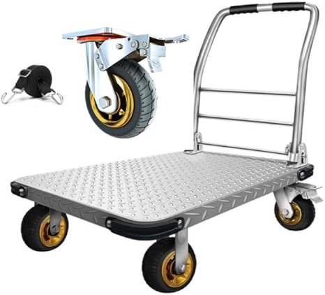 Folding Platform cart Dolly cart Push Cart Dolly Moving Platform (Big 36X24INCH 2000LBS) - Poueer