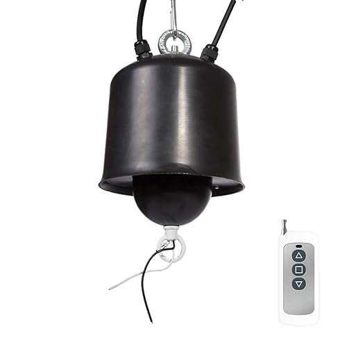 Chandelier Lift with Remote Control, Electric Chandelier Hoist 49.2FT Lifting Height for Shopping Mall Stadium, 4.4-11 LBS Pendant Lamps Lifter for Small High Altitude Lamps - Poueer