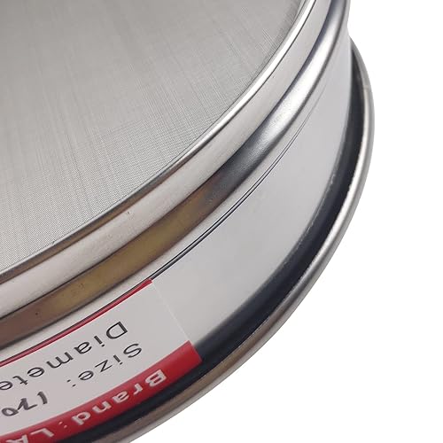 LABALPHA 300 Mesh Lab Sieves, #300 Mesh Test Sieve, 8'' Diameter, 304 Stainless Steel Wire Cloth (0.054mm) - Poueer
