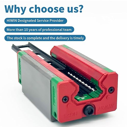 HIWIN Linear Guide Slider HGH20 HGH20CA HGH20HA (1, 1200mm(Only Rail)) - Poueer