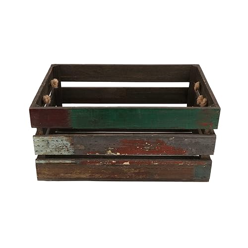 G.E.T. Reclaimed Wood Fruit/Veg.E.T.able Crates with Rope Handles, WB-1-SET-RWD (Set of 3) - Poueer