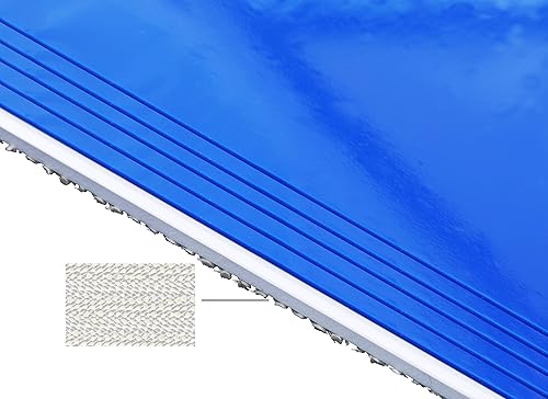Cleanroom Sticky Mats with Base Pad, Include 5 Tacky Mats of 30 Sheets (150 Sheets Total) & 1 Non-Slip Hard Plastic Frame, Size 24x36 Inches, 50 Microns Per Sheet, Repositionable, Blue - Poueer