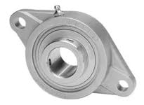 SUCSFL 208-24 Stainless Steel 2-Flange Bearing Unit 1-1/2' Bore with Set Screw Suitable for Engines & Pump Paper Mill Off-Shore - Poueer