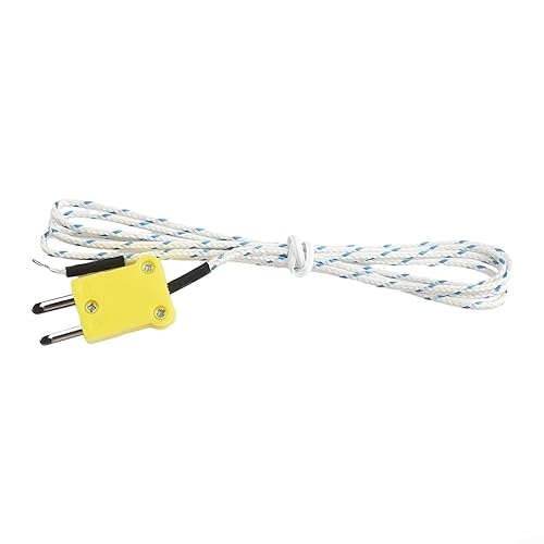 Thermocouple Thermometer, Digital Dual Channels K Type Thermometer with 2 K-Type Thermocouples, Dual Channel K Type Thermometer, 6802 II LCD Display Thermometer with 2 Pipe Clamp Sensors - Poueer