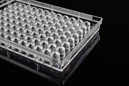 Nest Scientific 701201 TC-Treated Cell Culture Plate, V-Bottom, Sterile, 96 Well, Polystyrene, Clear (Pack of 100) - Poueer