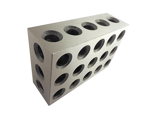 2-4-6 Blocks Matched Pair (2 Each), Hardened Steel RC 55-62, 23 Holes (2x4x6 Inches) 246 Precision Ground Machinist Set Up Blocks TTW246 - Poueer