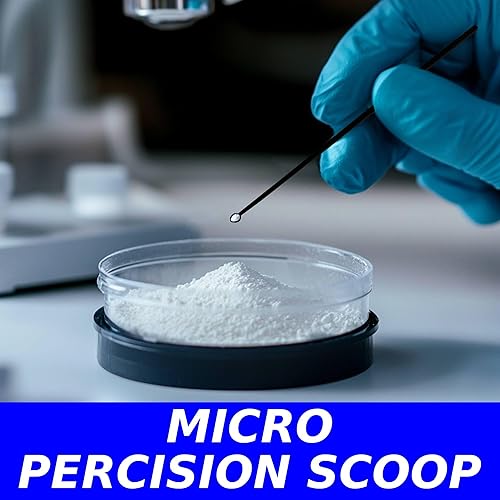 Micro Scoops 5mg to 10mg scoop 500 Count Plastic Milligram Measuring Spoons, 0.006 mL Capacity Micro Scoop, BPA-Free, Static-Free, Long Handled Milligram mg Measuring Spoons for Powder - Poueer
