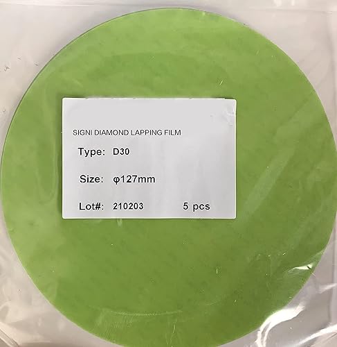 SIGNI Diamond Precision Lapping Microfinishing Film PSA Backing 5 inch (0.5 Micron, 5 Pack) - Poueer