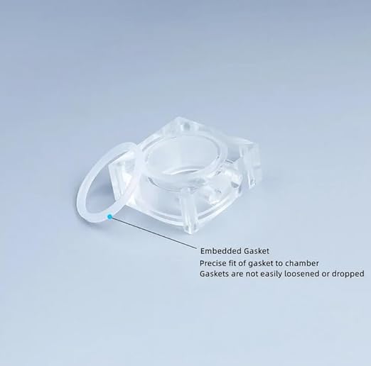 56ML Hydrogen Fuel Cell Reaction Chamber, Microbial Fuel Electrolyzer Quick Connect Reactor Clampable Proton Membrane MFC 4x14ML - Poueer