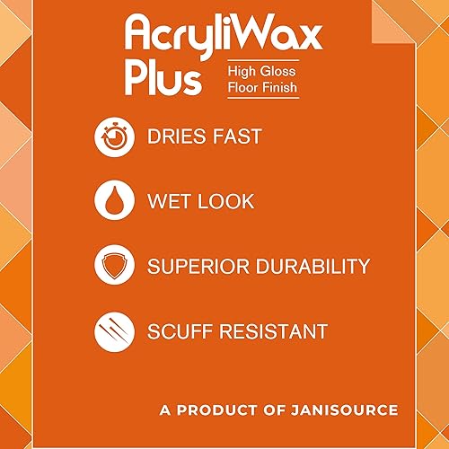 Acryliwax Plus High Gloss Durable Commercial Floor Wax& Finish, 5 Gallon… - Poueer