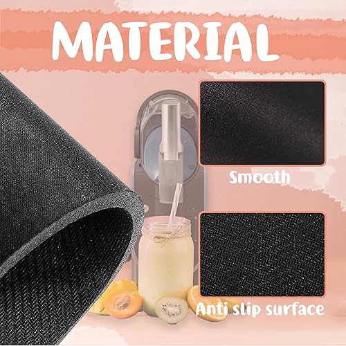 Slushie Machine Dust Cover and Sliding Mat BUNDLE Compatible with Ninja Sluchie Machine, Black - Poueer