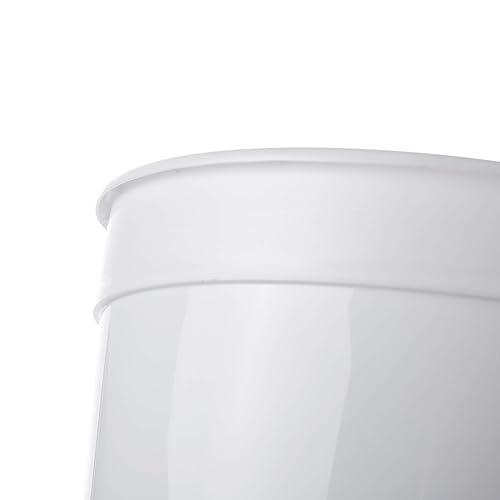 Consolidated Plastics 43900 Round Tub with Cover, HDPE, 80 oz., 10 Piece, White - Poueer