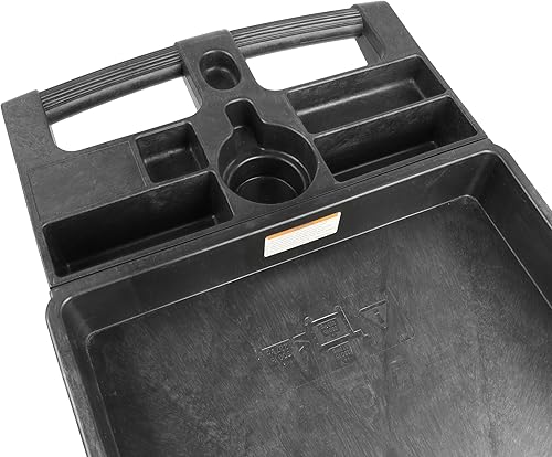 MaxWorks 80855 500-lb Utility Service PP Cart With Two Trays and Wheels 30 Inch X 16 Inch Overall Dimensions - Poueer