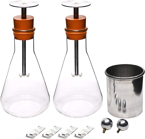 EISCO Electroscope Kit, Electrical Charge Demonstration, Borosilicate Glass Flasks - Poueer
