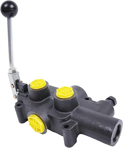 ZTUOAUMA 4-Way 3-Position 25GPM 2750PSI Directional Hydraulic Control Valve LS-3000-1 Compatible with Various Hydraulic Log Splitters with Auto Return Detent Lever Handle (1/2'' NPTF Work) - Poueer