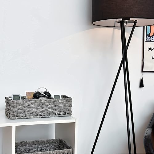 GRANNY SAYS Bundle of 2-Pack Wicker Baskets & 2-Pack Wicker Shelf Baskets - Poueer