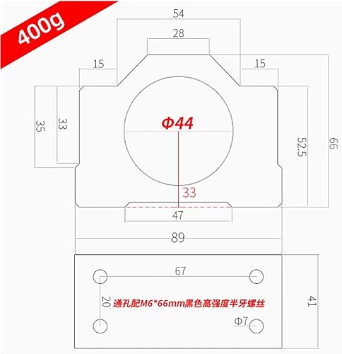 Spindle clamp 38mm, 40mm aluminum spindle mounts, 42mm fixture chuck, 44mm bracket Clamp, 46mm holders Clamps, hold seat(44mm) - Poueer