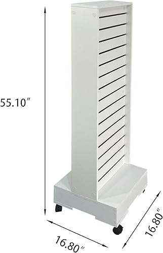 CHARMMA Double-Sided slatwall Display Cabinet,Display, Shelving & Etageres 16.8x16.8x55inch(LxWxH),48.5lbs - Poueer