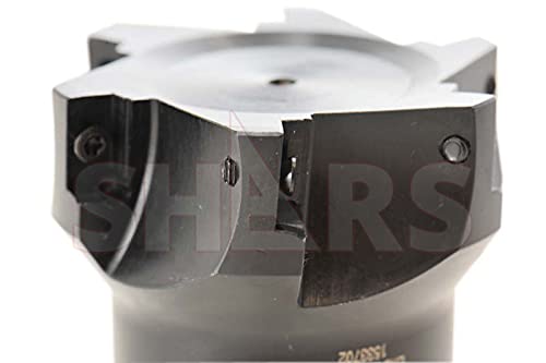 Shars 3' 90 Degree R8 Shank Indexable End Mills APKT1604 Carbide Insert 404-6978 P[ - Poueer