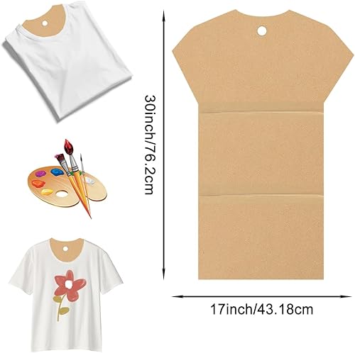 24 Pcs Adult Cardboard Shirt Form Insert Kraft Corrugated Pads Youth Cardboard Shirt Form Insert Arts and Crafts Supplies Shirt Form Clothing Auxiliary Folding Board for DIY Crafts - Poueer