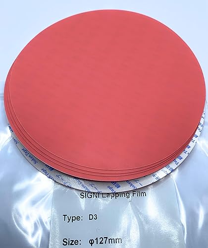 SIGNI Diamond Precision Lapping Microfinishing Film PSA Backing 5 inch (0.5 Micron, 5 Pack) - Poueer