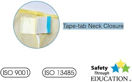 TRONEX 50 Pack AAMI Level 2 Fluid-Resistant Yellow Medical Disposable Isolation Gowns Unisex PPE - Poueer