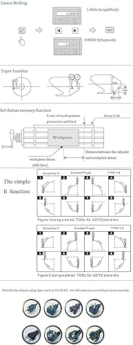 6' 24' 2 Axis Digital Readout DRO Display 5um Precision Linear Scale Encoder 150mm 600mm for CNC Wire Milling Cutting Machine - Poueer