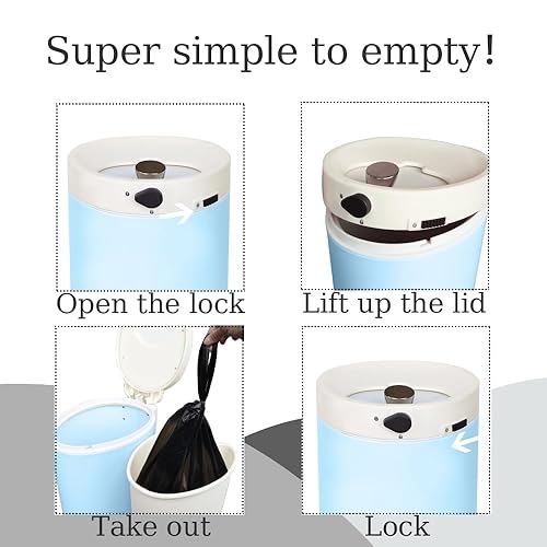 12 Gallon Trash Can, Stainless Steel Trash Can with Fingerprint-Resistant, Removal Inner Buck &Soft Close Plastic Lid, Step Garbage Can for Kitchen and Office, 45 Liter Capacity - Poueer