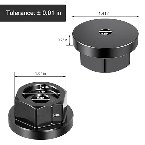 Carbon Steel Hex Nut and Screw Assortment, 32pcs 1' Hex Nuts and #14 x 4.5 Wood Screws, Fastening Tool for Decorating Outdoor Pergolas, Gazebos and Decks - Poueer