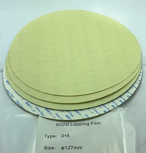 SIGNI Diamond Precision Lapping Microfinishing Film PSA Backing 5 inch (0.5 Micron, 5 Pack) - Poueer