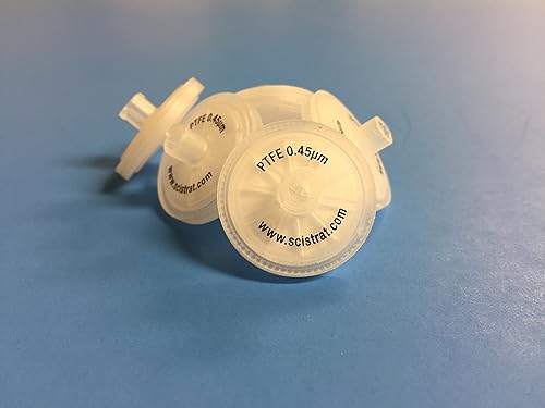 Syringe Filter, PTFE, 30mm diameter, 0.45um, 100/pk - Poueer