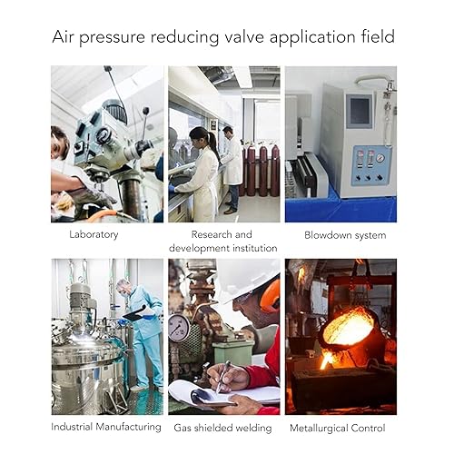 Pneumatic Vacuum Regulator, ‑100 to ‑1.3Kpa Self Locking Regulating Pneumatic Vacuum Pressure Regulator with Dial RC 1/8 inch Interface Thread Air Pressure Regulator, Compressed Air Regulators - Poueer