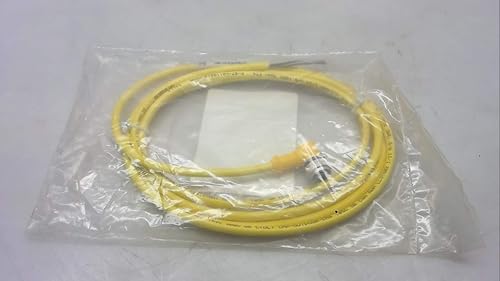 TURCK WK 4.43T-2 2 Meter Length, 4 Wire, CORDSET, M12 EUROFAST, Nickel Plated Brass Coupling, NO LEDs, PVC Jacket, Right Angle Female Connector, Single Ended, Standard Plug Body, T Barb Fitting - Poueer