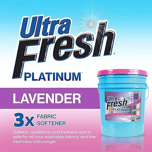 Ultra Fresh Platinum Fabric Softener Up to 640 Loads, Tropical Escape, 5 Gallon - Poueer