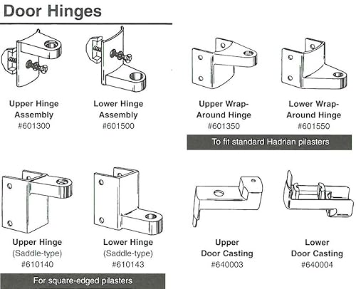 601300 Upper Hinge Assembly - Replacement Toilet Partition Part - Poueer