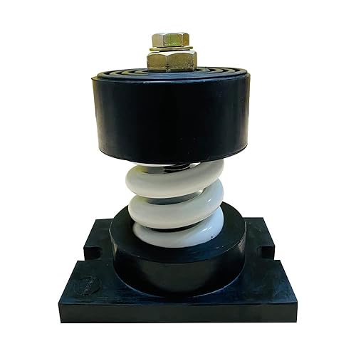 Cup Spring Mount Isolator, Steel Unhoused Spring Mount Vibrationv 1322 lbs Capacity, 1' Deflection (Black, Pack of 4) - Poueer