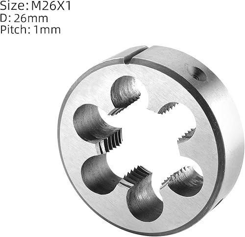 Burkit M27 X 2 Tap and Die Set, M27 x 2.0 Machine Thread Tap and Round Die Right Hand - Poueer